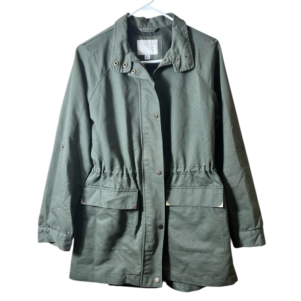 A New Day Army Green‎ Utility Jacket Medium Minimalist Streetwear Gorpcore